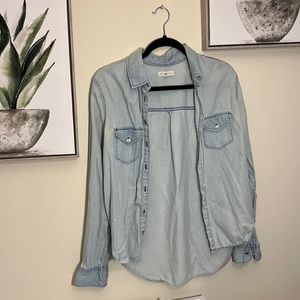 Lightweight, Aeropostale, Denim Colored Button Down